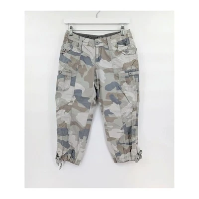 Pantalones cargo Natural Reflections para mujer 2 grises camuflados recortados senderismo aire libre Gorpcore Foto 1 de 4