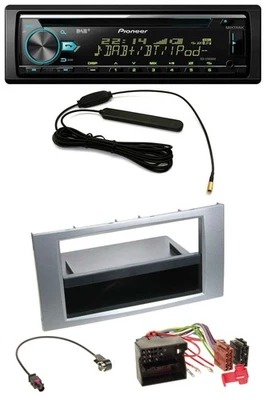Pioneer CD MP3 AUX DAB USB Autoradio für Ford Fiesta Focus 2004-2008 silber - Bild 1 von 4