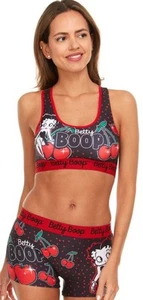 Betty Boop Damen Sport BH Set - 2 Stück Sport BH und Boxershorts Unterw... - Bild 1 von 4