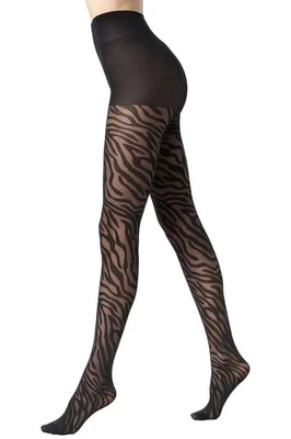 Oroblu Savage Zebra Print Tights - Image 1 of 3