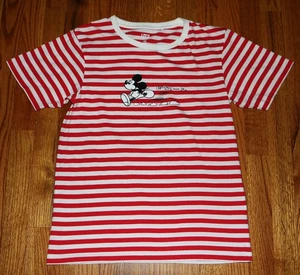 UT UNIQLO x Disney Mickey Mouse Grafikshirt rot + weiß Streifen Größe XS - Bild 1 von 1