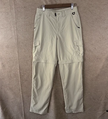 LL Bean Convertible Trekking Pants Boys 16 Tan Cargo Zip Off Outdoors Nature - Image 1 of 4