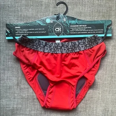 Ropa interior de ciclismo acolchada Club Ride Jewel roja pequeña para mujer nueva con etiquetas Foto 1 de 4