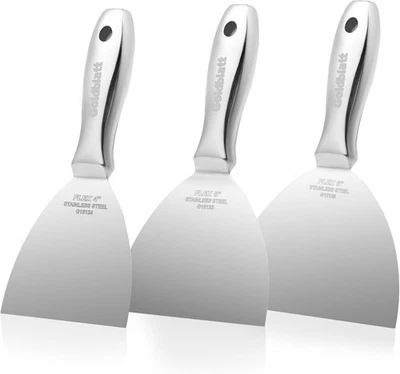 Goldblatt 3-Pack Putty Knife Set One-Piece Paint Scraper Tool for Drywall Repair - Image 1 of 4