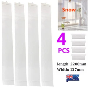 4 x Vertical Blind Replacement Slats In Sunset 127mm With Hanger & Bottom Weight - Picture 1 of 12