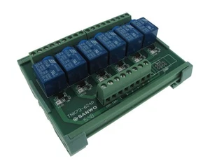 6 canales 12 VDC placa de relé PLC DIN montaje de riel positivo común - NPN - Imagen 1 de 1