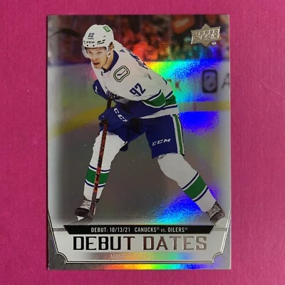 🐶  2022-23 Upper Deck Hockey Series 1 - Debut Dates #DD-2 Vasily Podkolzin - Image 1 of 2