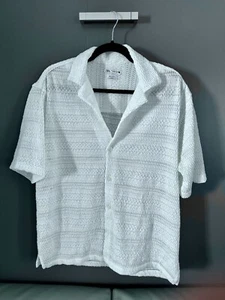Camicia ZARA a Rete Meglia Stretta BIANCA - Tg. M - Imagen 1 de 4