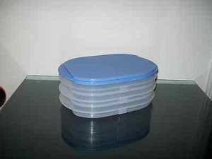 Tupperware FridgeStackables Refrigerator Container True Blue Rare NLA New NIP - Picture 1 of 2