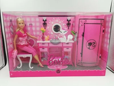 Barbie Pink Dream Juego de Baño + Muñeca #N4895 Mattel 2008 - Difícil de Encontrar Nuevo en Caja Foto 1 de 4