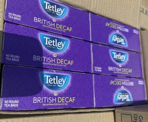 Tetley British Premium té negro descafeinado té descafeinado 40 bolsitas de té paquete de 6 - Imagen 1 de 2