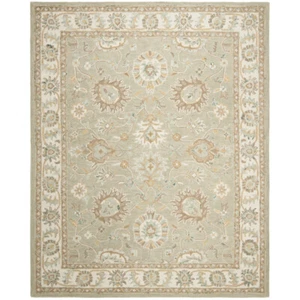 SAFAVIEH Blossom BLM702W Handmade Sage / Ivory Rug - Picture 1 of 15