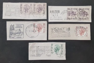 BELGIUM 1973 5F 1977 16F 1980 9F King On Piece Town Postmarks XF 3012-1 - Picture 1 of 2