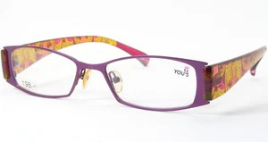 YOU'S Eyewear 628 12 Deep Fuchsia /Purple UNIQUE RARE EYEGLASSES FRAME 50-18-140 - Picture 1 of 13