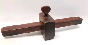 Strumento antico segna scriba regola/misuratore diapositiva falegnami legno fatto a mano fine 1800 - Foto 1 di 10