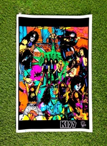KISS Comics Flocked Blacklight Poster #9319 23x35 Gene Ace Peter Paul VTG 1995 - Picture 1 of 12