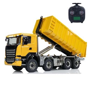 Metall 1:14 8WD RC Hydraulischer Abrollmuldenkipper 8x8 Full Dumper Auto Modell - Bild 1 von 12