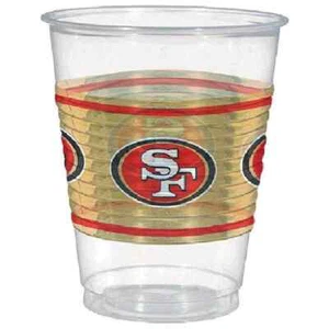 San Francisco 49ers NFL Football Sports Banquet Party 16 oz. Clear Plastic Cups - Picture 1 of 1