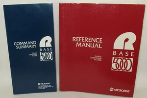 Libro de resumen y manual de referencia de comando R:Base 5000 de colección 1985 Microrim PC-DOS - Imagen 1 de 9
