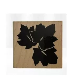 Sello de goma con mango de diseño FRL de madera diseño "hoja de arce" - Imagen 1 de 4