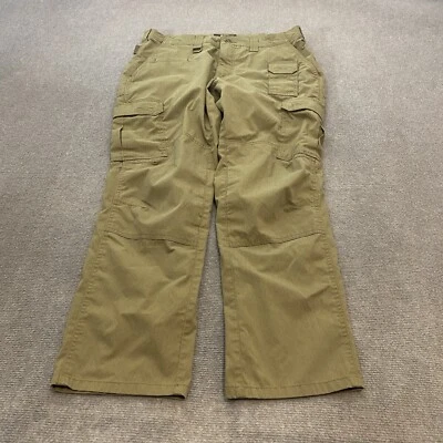 Calça cargo tática masculina 5.11 tamanho 34x30 marrom oliva segurança ao ar livre rip stop - Imagem 1 de 4