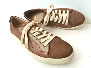 JOHNSTON & MURPHY Emerson WMNs US 10M Brown Suede & Copper Oxford Sneaker Shoes - Picture 1 of 7