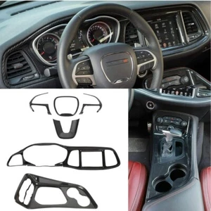 🏆9 piezas Kit completo de adornos de cubierta de engranaje de tablero interior para Dodge Challenger 2015-23 - Imagen 1 de 12