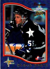 Steve Begin autographed Hockey Card (Val d'Or Foreurs) 1998 Bowman CHL Stars #58