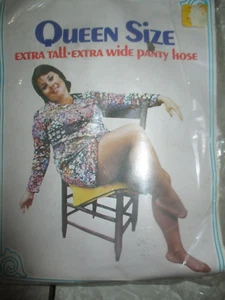 BREVONI Vintage COFFEE Nylon PANTYHOSE - Size X Tall X Wide - 1970's - Picture 1 of 2