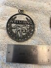 Vintage Crown Trophy Co. Wrestling Trophy Medallion Medal