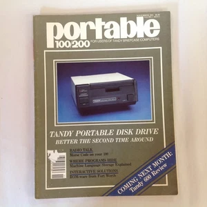 De colección Noviembre 1985 Tandy Computadora Portátil 100/200 Revista Maletín Usuario - Imagen 1 de 16
