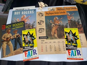 Roy Rogers Lot ~ x2 1959 calendars, Brochores, comic, figure, & magazine - Picture 1 of 23