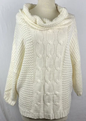 Suéter Pullover Informal Art & Soul XL Tejido Crema Cuello Capucha Para Mujer Nuevo con Etiquetas $58 EE. UU. Foto 1 de 4
