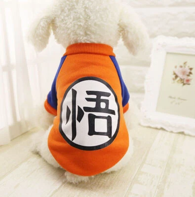 2024 New Hot Small Dog Pet Clothes Dragon Ball Goku Sweater T-Shirts - Image 1 of 4