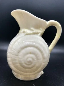 Vintage Belleek Glanz Milchkännchen/Mini Krug Muschel Design - Top Zustand - Bild 1 von 5