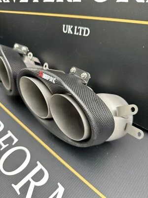 Audi RS3 8Y RS6 C7 C8 304 Stainless Steel & Carbon Fibre Akrapovic Exhaust Tips - Image 1 of 4