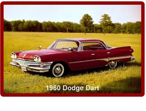 Dodge Dart 1960 rojo refrigerador refrigerador/caja de herramientas imán - Imagen 1 de 1