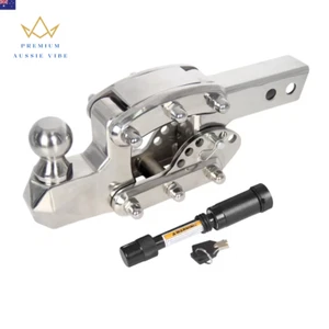 Adjustable Stainless Steel Trailer Hitch Ball Mount New Exterior Accessories Tow - Picture 1 of 8