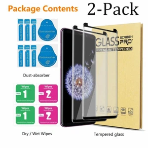 Case Friendly Tempered Glass Screen Protector Samsung Galaxy Note 9 S9 / S8 Plus - Picture 1 of 14