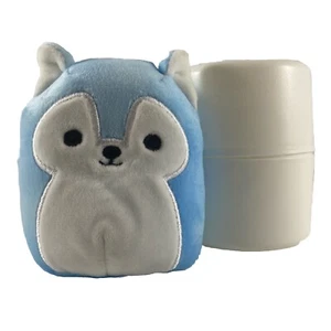 Cápsula SQUISHMALLOWS 4" de 2019 Blue Fox en cápsula blanca abierta RARA retirada - Imagen 1 de 9