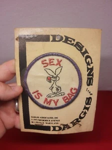 Parche de Colección Sex Is My Bag Conejo Bordado Coser Sellado Años 60 70 Risque Horny - Imagen 1 de 4