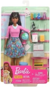 DMG PKG Barbie Career Doll African American Teacher with microscope and beakers - Picture 1 of 8