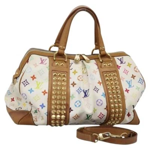 LOUIS VUITTON Monogram Multicolor Courtney GM Bag 2way White M40260 Auth 116431 - Picture 1 of 23