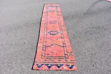 Runner rug, Handmade rug, Vintage rug, Hallway rug, Rug, 2.4 x 11.9 ft. RS8469