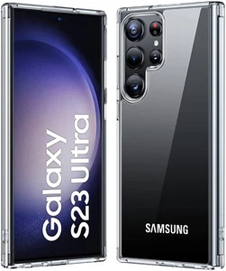 Crystal Clear Designed for Samsung Galaxy S23 Ultra Case [Never-Yellowing]  - Picture 1 of 7