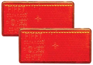 UNIVERSAL FITMENT OBLONG SHAPE REAR BACK TAIL LIGHTS REFLECTORS - Picture 1 of 1