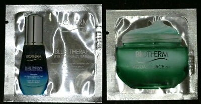 2 Biotherm Blue Therapy Eye-Opening Serum & Aquasourse Gel France Sample 2x 1 ml - Image 1 of 4