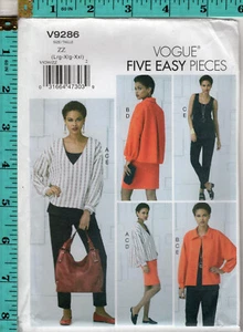 Misses' Top, Skirt & Pants" ©2021 Vogue 'Five Easy Pieces' Pattern V9286 L-XL-2X - Picture 1 of 5