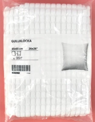 New IKEA GULLKLOCKA 20" x 20" pillow cushion cover WHITE 103.274.65 textured - Image 1 of 3