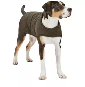 Giacca cappotto cane 25" Orvis blu navy trapuntato cotone cerato fodere in pile taglia XL - Foto 1 di 7